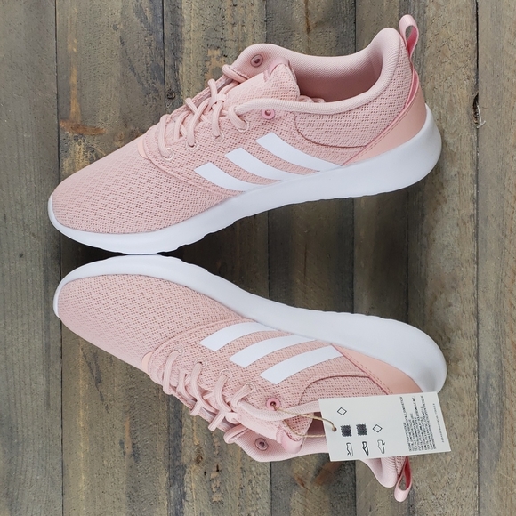 adidas QT Racer 2.0 Women's Everyday Cushioned Shoes Sneakers Vapour Pink/White - Picture 7 of 9